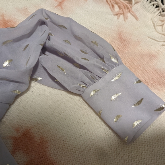 Modcloth light purple and champagne gold mock-neck dress (S) **$5 IF BUNDLED** - Picture 12 of 12